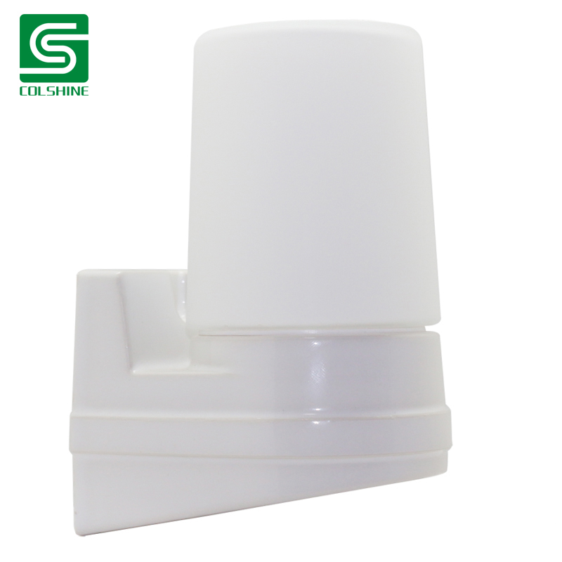 E14 Porcelain Sauna Wall Sconce with Opal Glass Shade