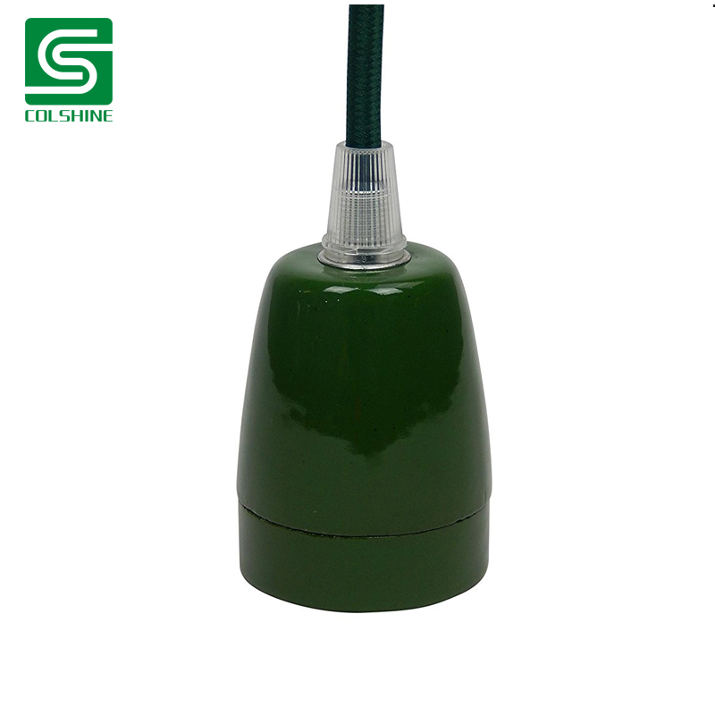 Porcelain E27 Pendant Light Holder Vintage Style Ceramic Holder for Home Decoration