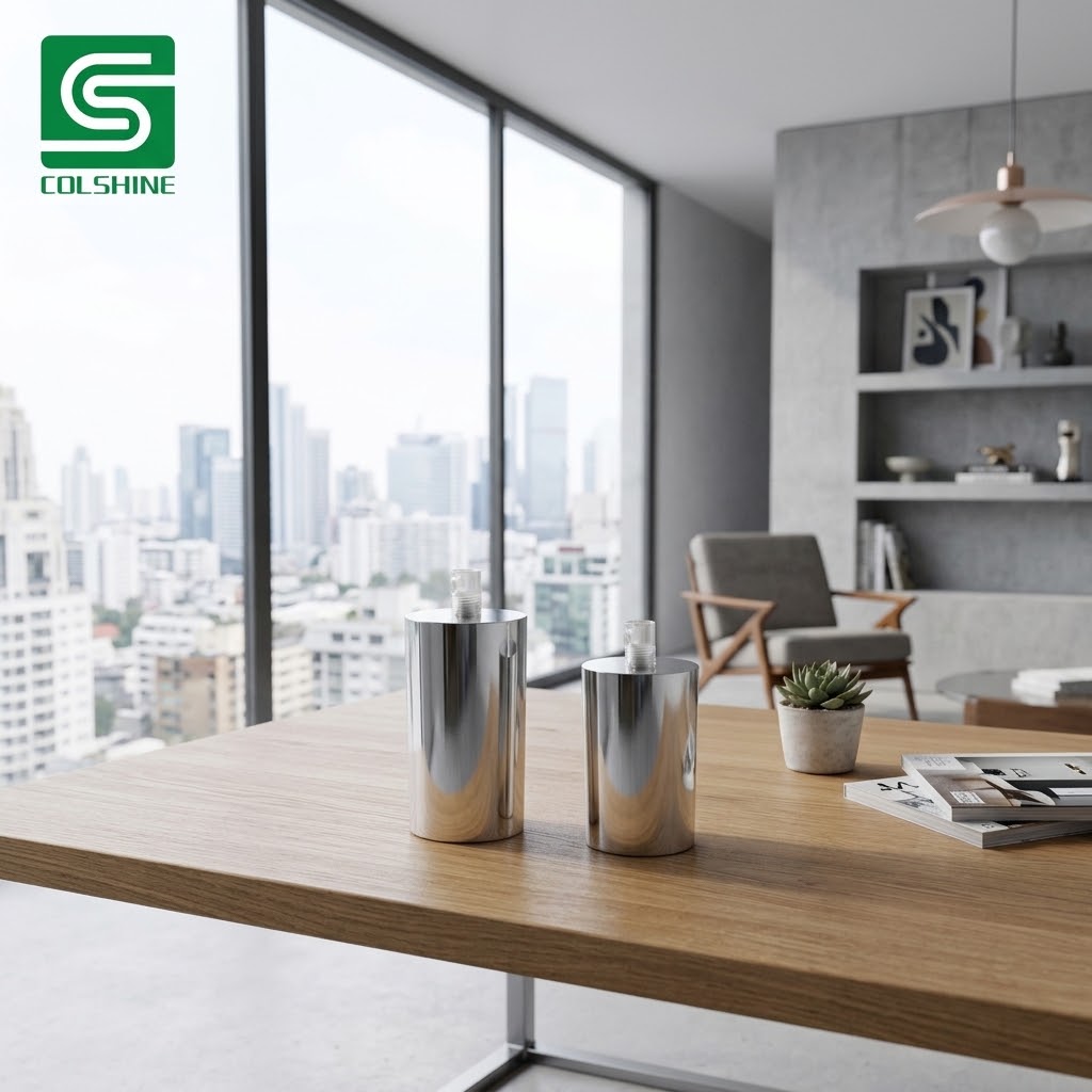 Polished Metal Pendant Lamp Socket with Sleek Silver Finish, Durable Housing and Minimalist Design for Custom Lighting Projects